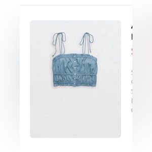 Aerie Woven Button Front tank top